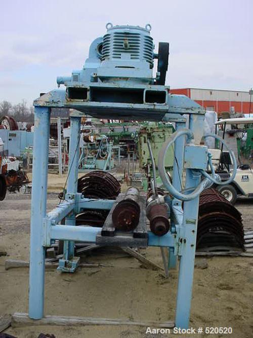 USED: Hartig crammer feeder having an 8" screw. Screw is driven by a 50 hp DC motor with SCR control through a gear reducer. Last used on PVC on an 8" Hartig extruder. Manufactured 1976. With spare s...