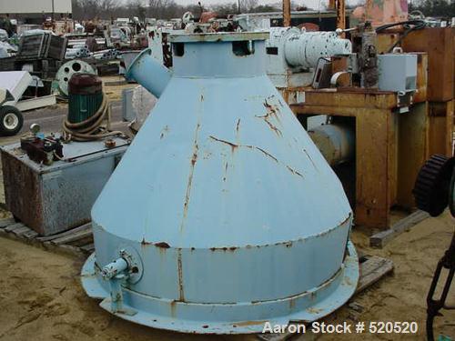 USED: Hartig crammer feeder having an 8" screw. Screw is driven by a 50 hp DC motor with SCR control through a gear reducer. Last used on PVC on an 8" Hartig extruder. Manufactured 1976. With spare s...
