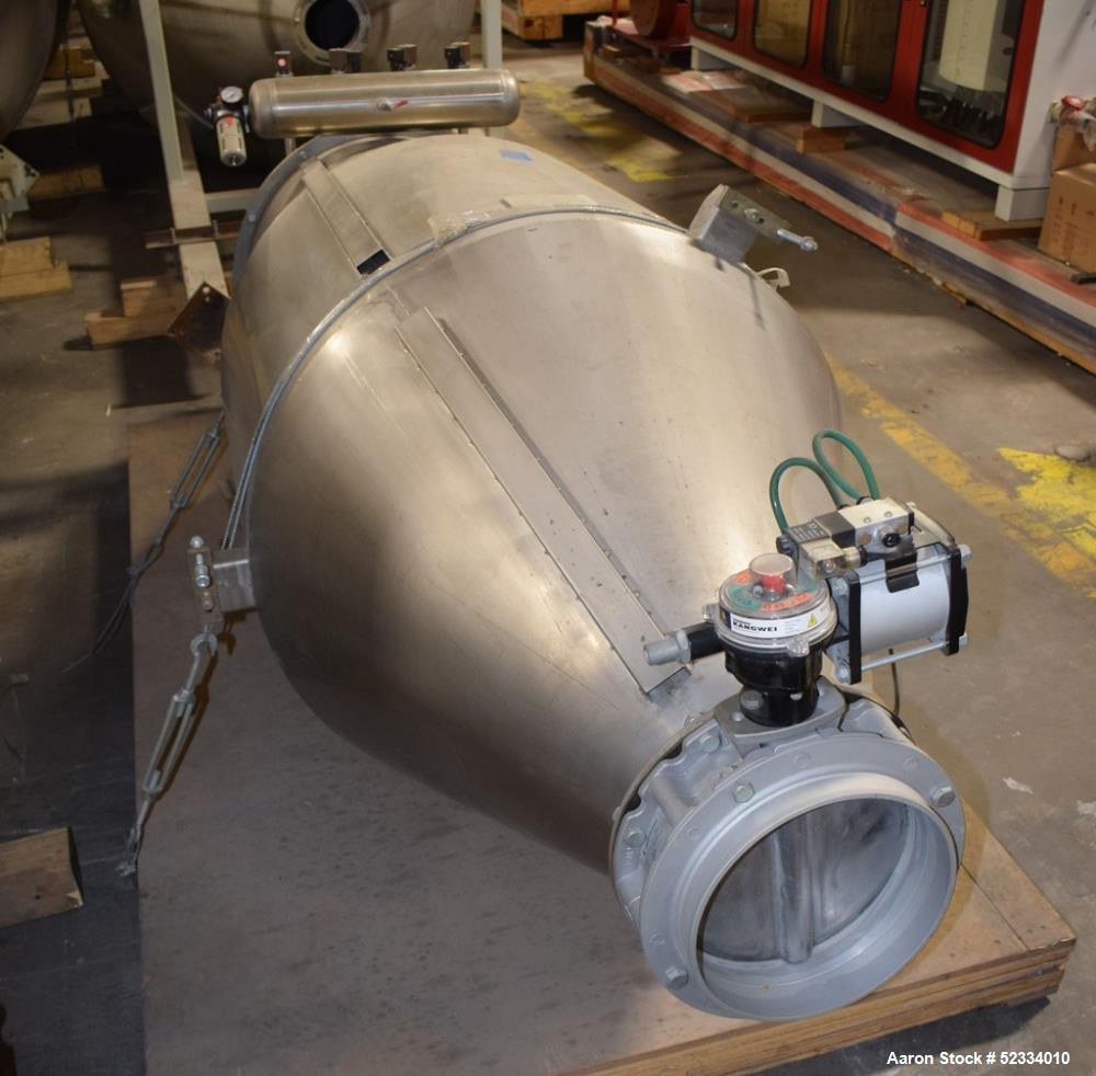 Used Grace-M Plastic Solution Stainless Steel Agitated Loading Hopper. With mounting frame.
