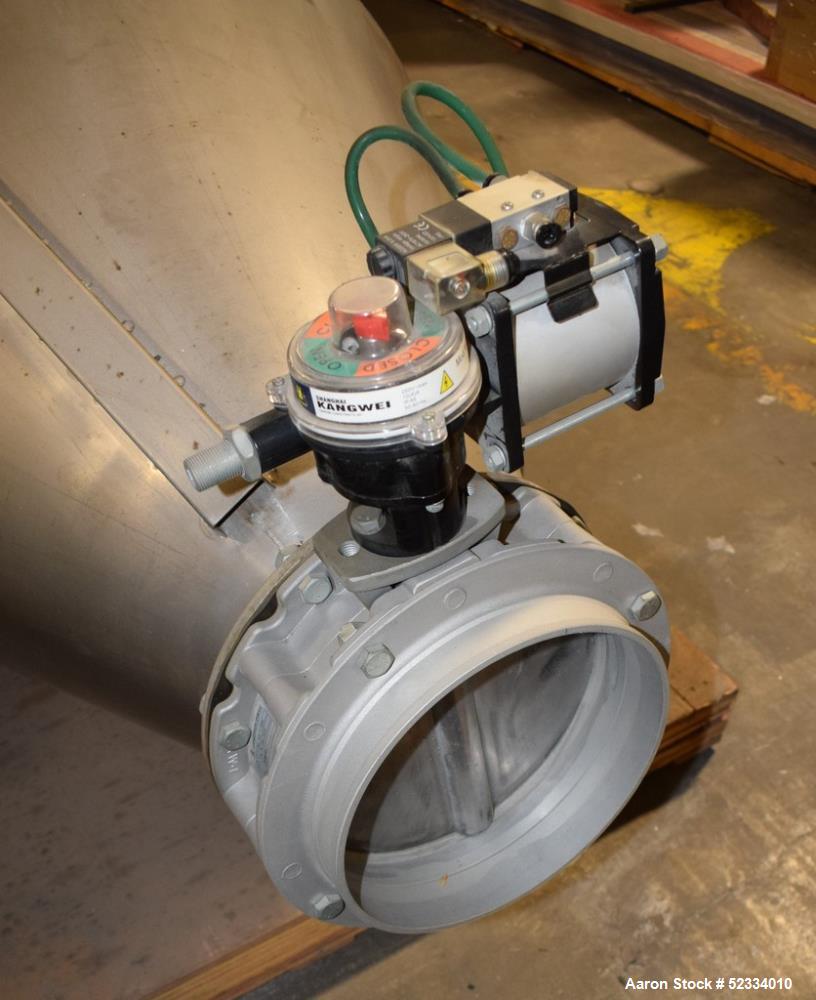 Used Grace-M Plastic Solution Stainless Steel Agitated Loading Hopper. With mounting frame.