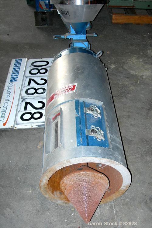USED: Thorsen McCosh insulated drying hopper, 100 pound capacity. Includes a color feeder with hopper.