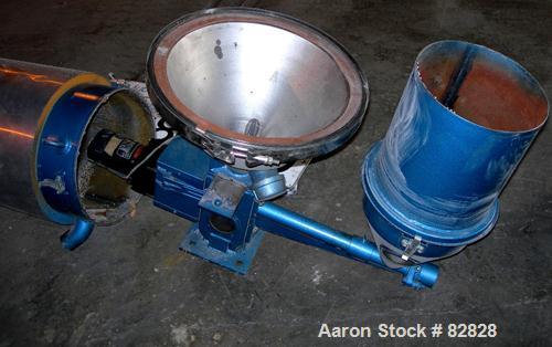 USED: Thorsen McCosh insulated drying hopper, 100 pound capacity. Includes a color feeder with hopper.