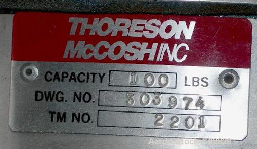 USED: Thorsen McCosh insulated drying hopper, 100 pound capacity. Includes a color feeder with hopper.