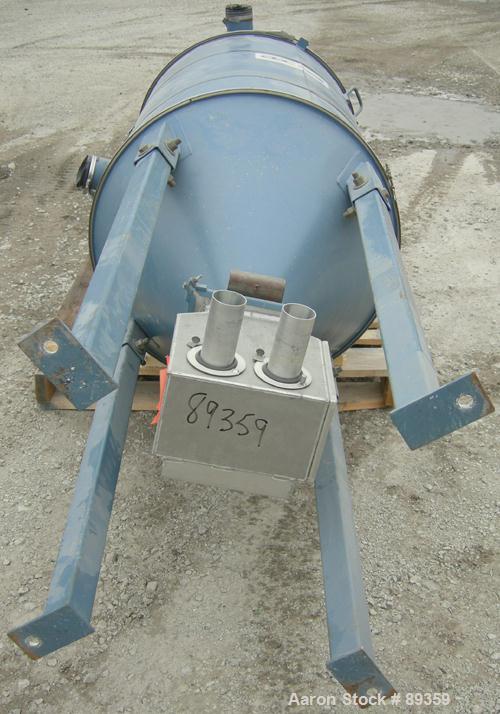 Used- Whitlock Insulated Drying Hopper, 800 Pound Capacity, Model DH-23.0FI, Carbon Steel. Approximately 30" diameter x 48" ...