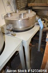 Stainless Steel Loading Hopper. With pneumatic sleeve closure and stand.