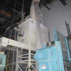 Used Fluff Hopper / Feeder, Approximate 36 Cubic Feet. Previously used feeding Polyethylene fluff into an approximate 3” extruder for pelletizing.