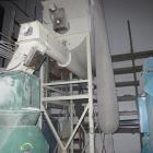 Used Fluff Hopper / Feeder, Approximate 36 Cubic Feet. Previously used feeding Polyethylene fluff into an approximate 3” extruder for pelletizing.
