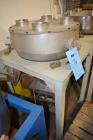 Used Stainless Steel Loading Hopper. With pneumatic sleeve closure and stand.