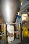 Used Stainless Steel Loading Hopper. With pneumatic sleeve closure and stand.