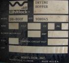 Used Whitlock Insulated Drying Hopper, 800 pound capacity, model DH-800F, carbon steel. Approximately 30