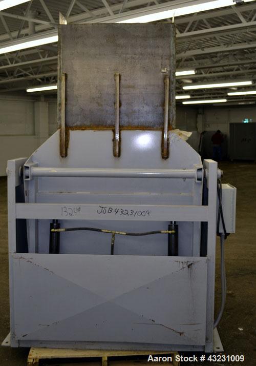 Used The Eagle Group Hydraulic Gaylord Dumper, Model 30-25, Carbon Steel. Approximately 48" wide x 41-3/4" deep x up to approximately 50-1/2’’ tall container capacity. Lift capacity approximately 250...