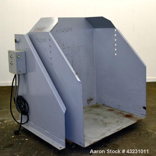 Used The Eagle Group Hydraulic Gaylord Dumper, Model 30-25, Carbon Steel. Approximately 48" wide x 41-3/4" deep x up to approximately 50-1/2’’ tall container capacity. Lift capacity approximately 250...