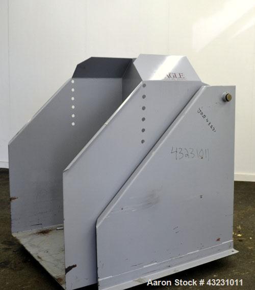 Used The Eagle Group Hydraulic Gaylord Dumper, Model 30-25, Carbon Steel. Approximately 48" wide x 41-3/4" deep x up to approximately 50-1/2’’ tall container capacity. Lift capacity approximately 250...