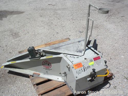 Used IMCS Floor Level Pneumatic Tilt-Table, model 25-6000VP, carbon steel, 2000 pound capacity. 44" x 44" Floor level entry, adjustable wand holder, approximate 52 degree corner tilt angle with vibra...