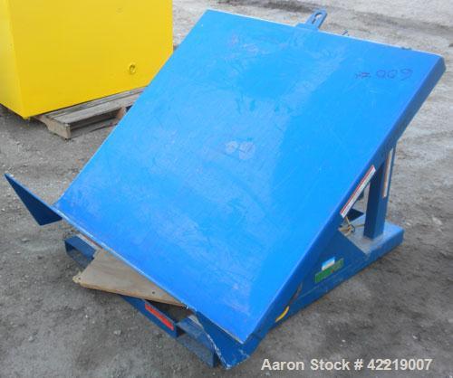 Used T & S Equipment Tilt Table, model EMI-200-5048-4, 4000# capacity, carbon steel. Table approximately 48’’ x 48’’. 45 degree tilt, bottom cradle. Driven by a 2 hp, 3/60/208-230/460 volt, 1725 rpm ...