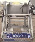 Used Apache Stainless Box Dumper, 304 Stainless Steel. Dump area 42