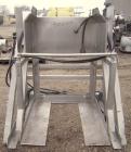Used Apache Stainless Box Dumper, 304 Stainless Steel. Dump area 42