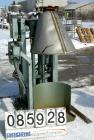 Used Hercules Industries Low Level Hydraulic Drum Dumper. Approximately 750 pound capacity, carbon steel frame, stainless steel discharge chute with 8