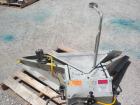Used IMCS Floor Level Pneumatic Tilt-Table, model 25-6000VP, carbon steel, 2000 pound capacity. 44