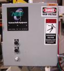 Used NBE Lift and Seal Drum Dumper, Stainless Steel Material Contact Parts, Model 19-700.  750 pound capacity unit. Comes complete with controls and power disconnect interface. Material flow is contr...