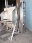Used RMF Steel Products Hydraulic Box Dumper, model 110, stainless steel. 3,000 Pound capacity. Platform 52