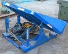 Used T & S Equipment Tilt Table, model EMI-200-5048-4, 4000# capacity, carbon steel. Table approximately 48’’ x 48’’. 45 degree tilt, bottom cradle. Driven by a 2 hp, 3/60/208-230/460 volt, 1725 rpm ...
