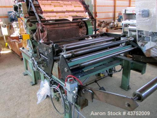 Used Sherwood Tool Die Cutter, Model JR6042S. 43" x 21", 4 post design platen. BCS Motion controls, servo driven.