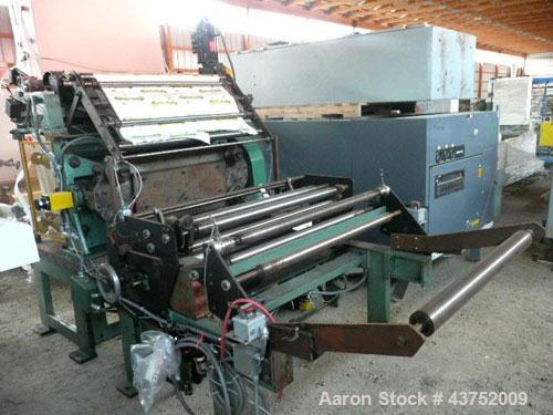 Used Sherwood Tool Die Cutter, Model JR6042S. 43" x 21", 4 post design platen. BCS Motion controls, servo driven.