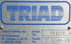 Used Preco Industries Dual Die Cutting Press, approximately 5 tons. (2) Platens, each size 24’’ wide x 12’’ long. Includes a Triad safety curtain, model TR-12-8K-20.