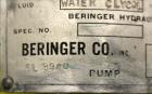 Used Beringer Hydraulic Pump, Model V101P1P1A20. 3hp, 3/60/230/460 volt, 1750 rpm motor. Serial# 4510432.