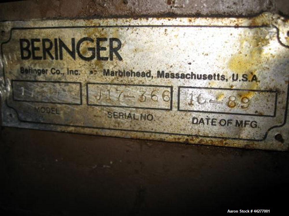Used Beringer jet cleaner oven, model 1724