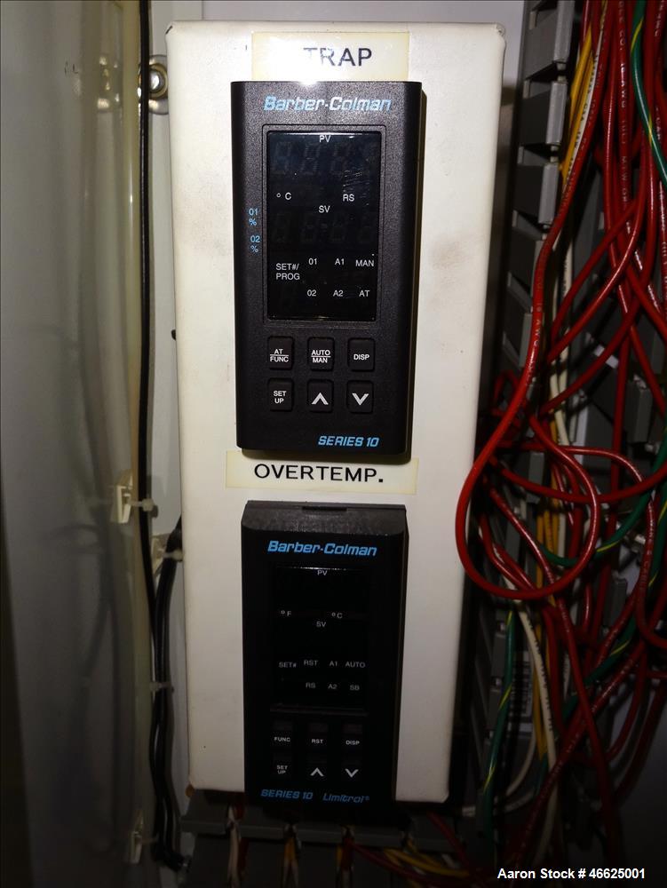 Used Beringer Jet Cleaner Oven, Model 1724, Carbon Steel. Approximate 17" Diameter x 24" Long Horizontal Chamber. Roll out parts tray. Maximum operating temperature 950 degrees F. Includes a approxim...