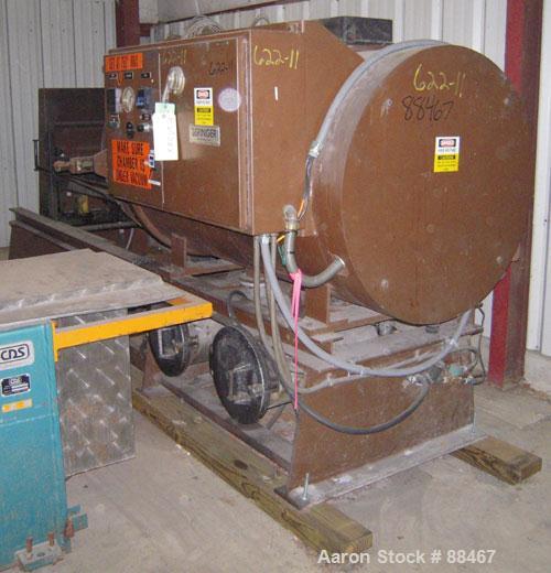 Used Beringer Jet Cleaner, Model 2448. Approximately 24" diameter x 48" long chamber. Roll out parts tray. Maximum operating temperature 750 deg F. Includes an approximate 5 hp vacuum pump and a cont...