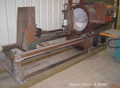 Used Beringer Jet Cleaner, Model 2448. Approximately 24" diameter x 48" long chamber. Roll out parts tray. Maximum operating temperature 750 deg F. Includes an approximate 5 hp vacuum pump and a cont...