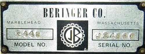 Used Beringer Jet Cleaner, Model 2448. Approximately 24" diameter x 48" long chamber. Roll out parts tray. Maximum operating temperature 750 deg F. Includes an approximate 5 hp vacuum pump and a cont...