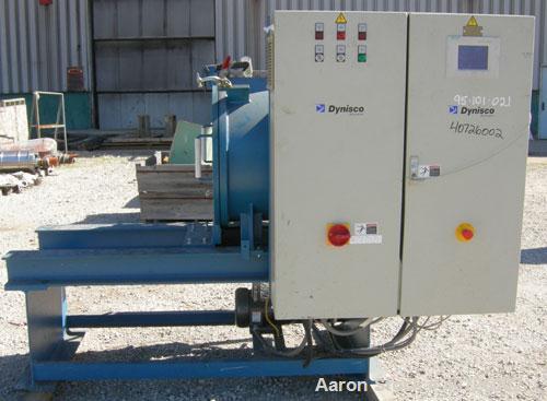 Used Dynisco Jet Cleaner, Model JC1724E. Approximately 20" diameter x 27" long 304 stainless steel chamber. Roll out parts tray 23 1/2" long. Maximum operating temperature 950 deg F. Includes a Tuthi...