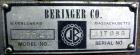 Used Beringer Jet Cleaner Oven, Model 1724