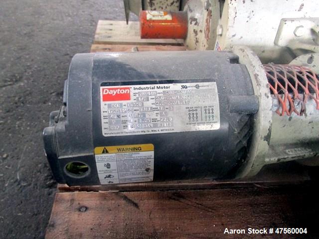 Used Kice Aspirator System, Model 6DT8-4. Approximate 1000 pounds per hour capacity. Includes a 3hp blower, cyclone, and a rotary valve. Serial# 182787, built 2002.