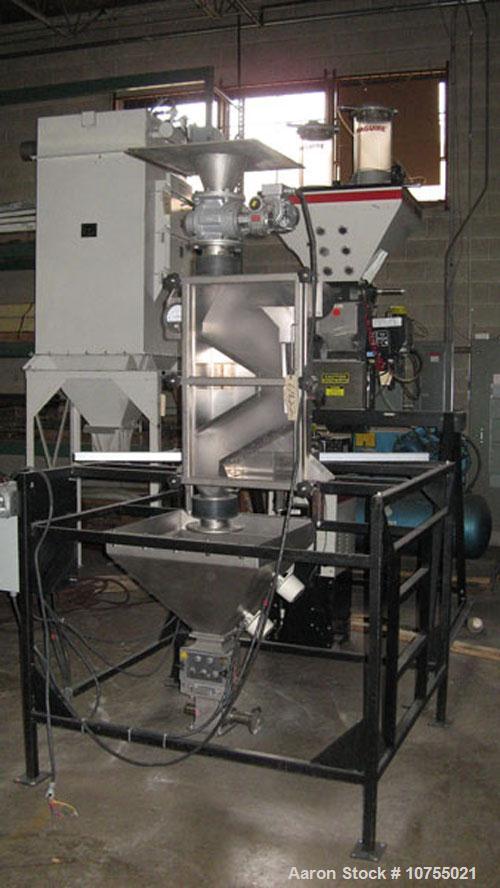 Used-Pelletron Model P10 Mid Series Deduster System. 1000 lbs per hour maximum throughput, stainless steel construction, mou...