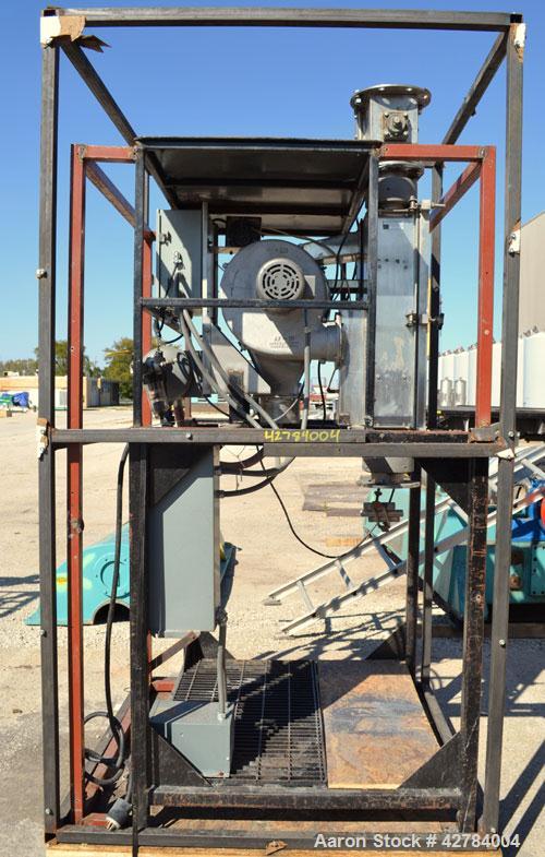 Used Pellertron Kinetic Dedusting System consisting of: (1) Pelletron kinetic deduster, model P10, 301 stainless steel. Rated 1000 pounds an hour ( 500 kg/hr). Primary and secondary air wash decks. T...