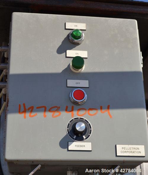 Used Pellertron Kinetic Dedusting System consisting of: (1) Pelletron kinetic deduster, model P10, 301 stainless steel. Rated 1000 pounds an hour ( 500 kg/hr). Primary and secondary air wash decks. T...