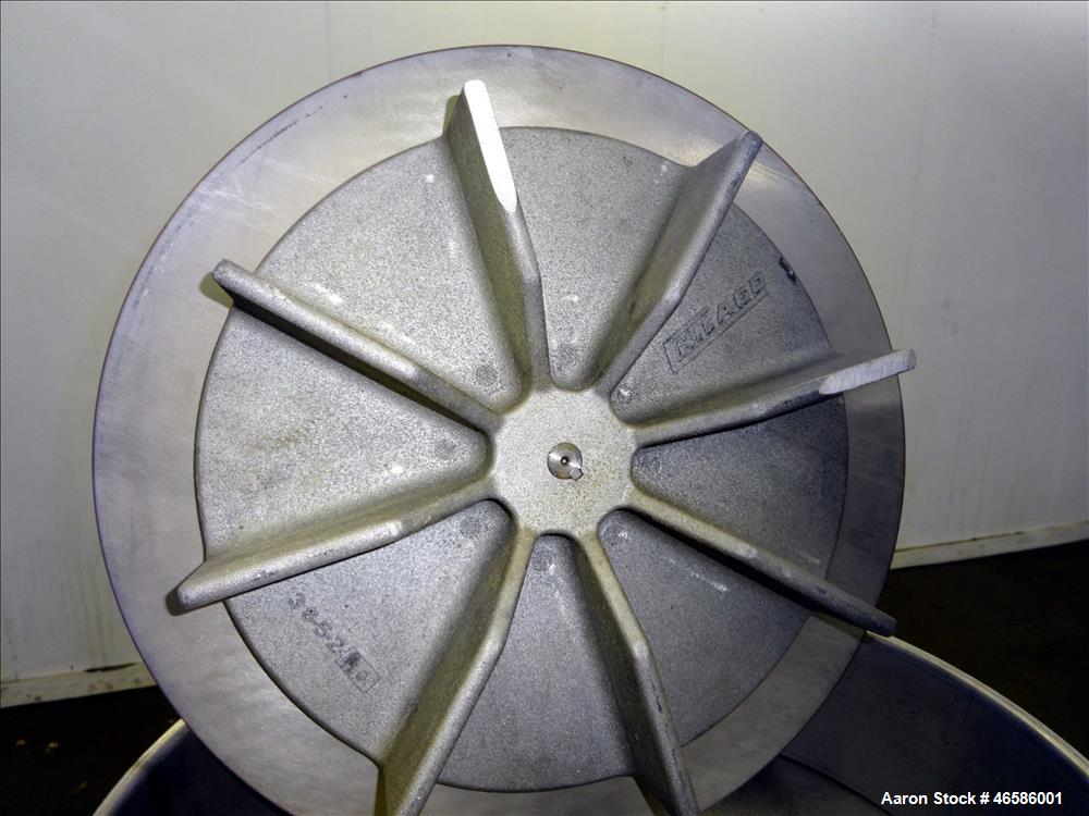 Used Pelletron Dedusting System, Model P1, 304 Stainless Steel. Rated up to 150 pounds per hour, bulk density 32-36 pounds per cubic foot. Removes dust particles 1.6 to 500 microns, streamers less th...