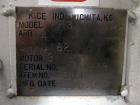 Used Kice Aspirator System, Model 6DT8-4. Approximate 1000 pounds per hour capacity. Includes a 3hp blower, cyclone, rotary valve, bunting magnet and motor starters. Base mounted, serial# 196373, bui...