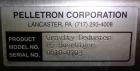 Used Pelletron Gravity Deduster, Model P5 Hoerbiger, Carbon Steel. Capacity range approximately 100-600 pounds per hour. Top mounted blower with 1-1/2 hp, 3450 rpm, 115/230 volt motor. Includes top m...