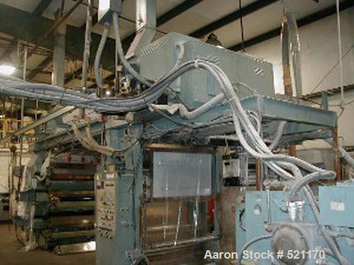 USED: 47" CMF model Mirage 806 6 color central impression printingpress with 47" web width, 45.5" print width, 12"-26" repea...