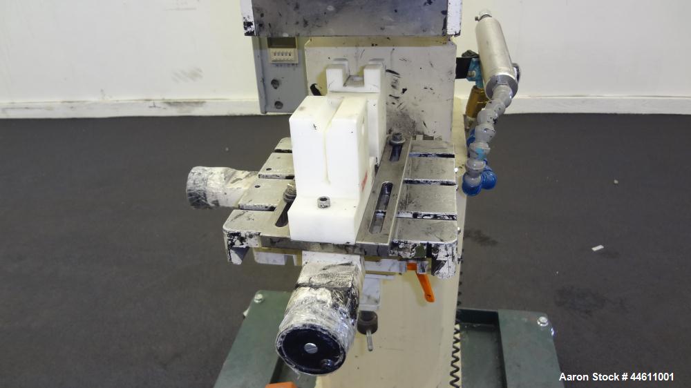 Used Tampo Print Pad Printer, Model Hermetic 61. Single cycle, approximately 1300-1400 per hour. Ink doctoring cup 60 mm, cliché size 70 mm x 140 mm, maximum print image size 55 mm. Includes foot ped...