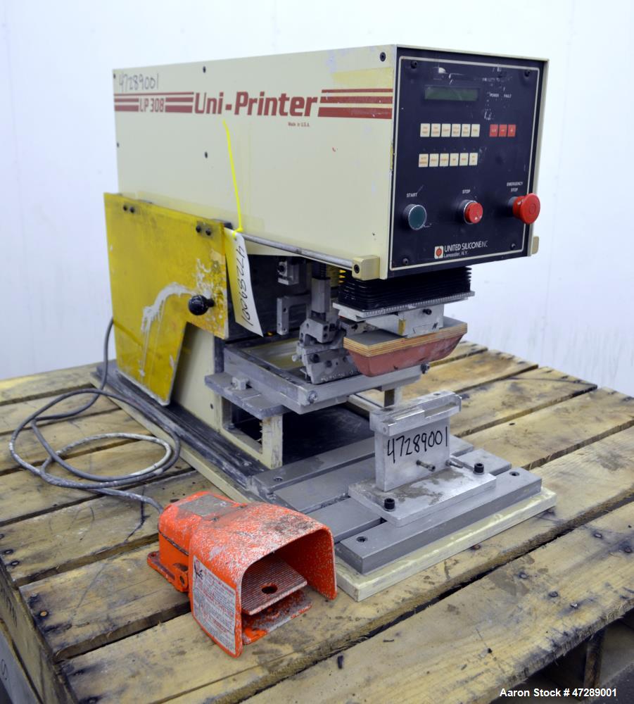 Used United Silicone Uni-Printer Pad Printer, Model UP308.