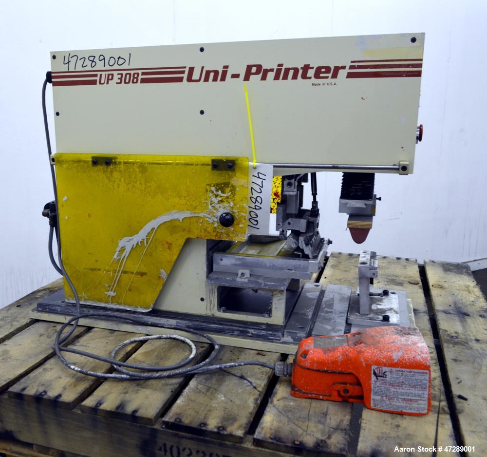 Used United Silicone Uni-Printer Pad Printer, Model UP308.