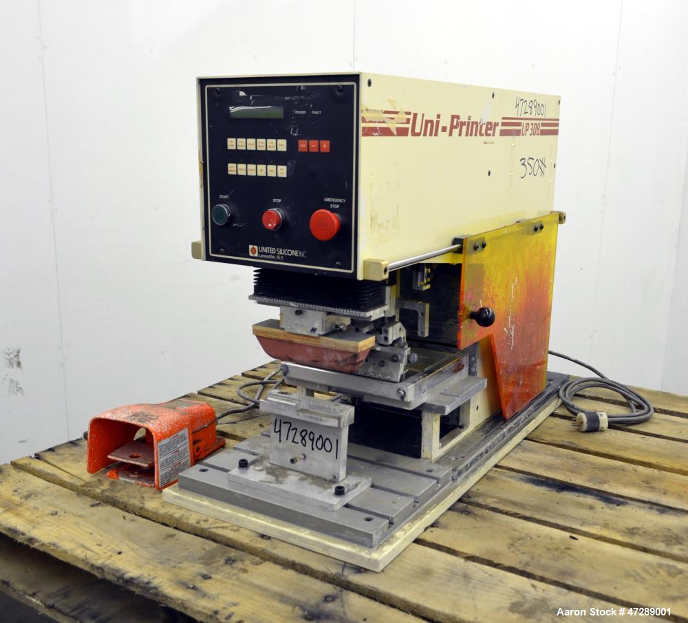 Used United Silicone Uni-Printer Pad Printer, Model UP308.
