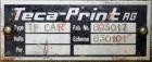 Used Teca-Print Pad Printing Machine, Model TC 500. Maximum print 130mm diameter, print capacity approximate 1300 prints per hour single color, 900 prints per hour multi-color. Maximum pad vertical s...